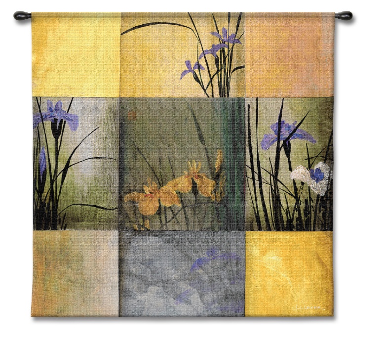 Tapestry_ Iris Nine Patch I (i) painting - Don Li-Leger Tapestry_ Iris Nine Patch I (i) art painting